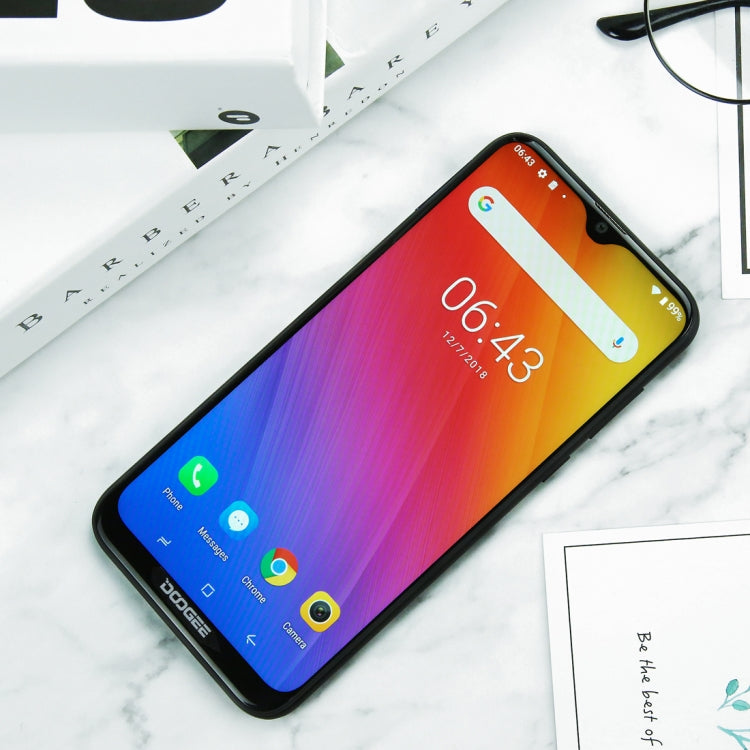 [HK Warehouse] DOOGEE Y8, 3GB+32GB, Dual Back Cameras, Face ID & DTouch Fingerprint,  6.1 inch Water-drop Screen Android 9.0 MTK6739 Quad Core up to 1.5GHz, Network: 4G,  OTA, Dual SIM(Midnight Black) - DOOGEE by DOOGEE | Online Shopping South Africa | PMC Jewellery | Buy Now Pay Later Mobicred