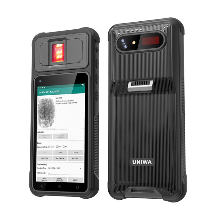 UNIWA F501 Handheld Scanner Phone, 2GB+32GB, 5.0 inch Android 12, MT6762 Octa Core, 4G Network, AU Plug (Black) - UNIWA by UNIWA | Online Shopping South Africa | PMC Jewellery | Buy Now Pay Later Mobicred