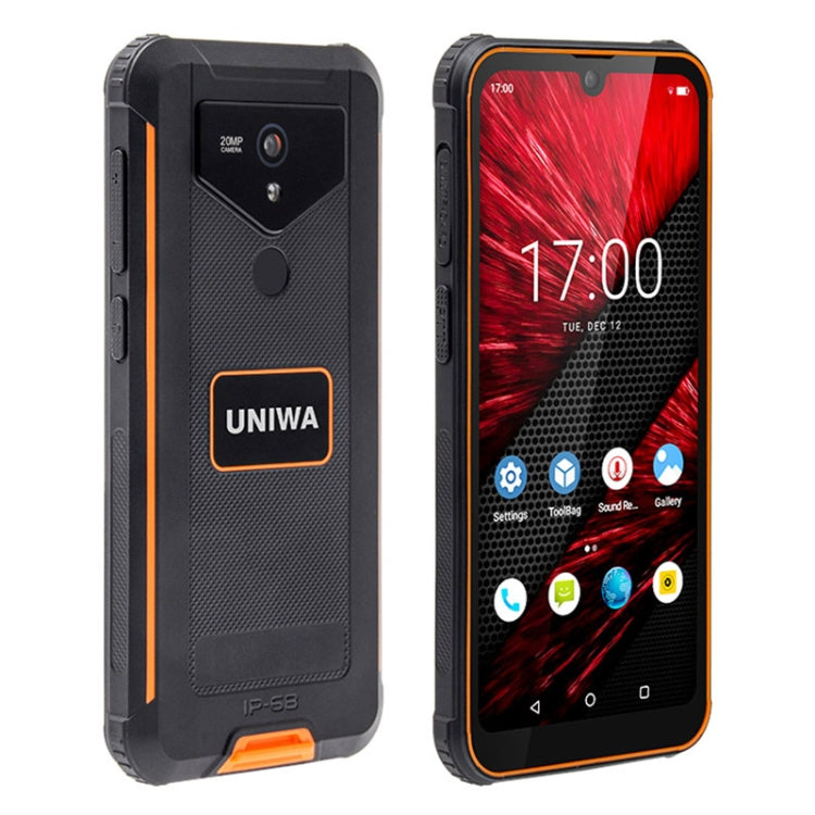 UNIWA F965 Pro Rugged Smart Phone, 6GB+128GB, 6 inch Android 13, MT6762 Octa Core, Network: 4G, NFC, PoC, SOS, US Plug (Black+Orange) - UNIWA by UNIWA | Online Shopping South Africa | PMC Jewellery | Buy Now Pay Later Mobicred