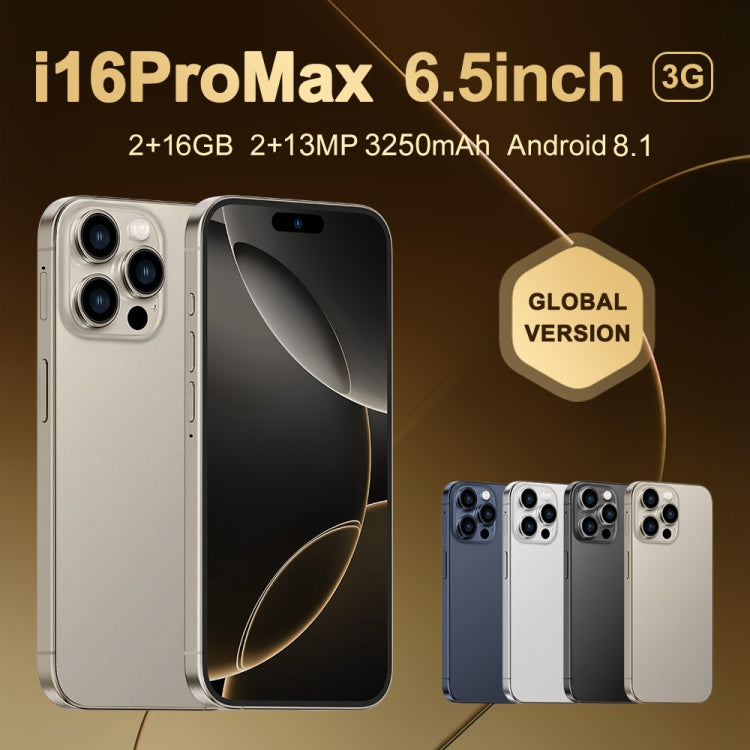 i16 Pro Max / Q5, 2GB+16GB, 6.5 inch Screen, Face Identification, Android 8.1 MTK6580P Quad Core, Network: 3G, Dual SIM, AU Plug (Black) -  by PMC Jewellery | Online Shopping South Africa | PMC Jewellery | Buy Now Pay Later Mobicred