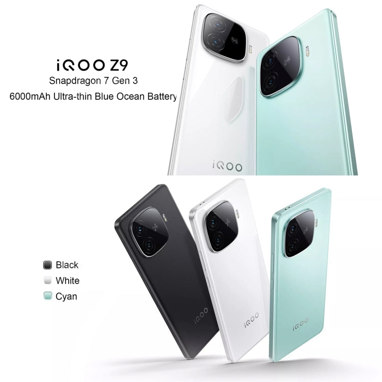 vivo iQOO Z9, Dual Back Cameras, 8GB+128GB, Face ID Screen Fingerprint Identification, 6.78 inch Android 14.0 OriginOS 4 Snapdragon 7 Gen 3 Octa Core 2.63GHz, OTG, NFC, Network: 5G, Support Google Play (Mint Green) - vivo by vivo | Online Shopping South Africa | PMC Jewellery | Buy Now Pay Later Mobicred