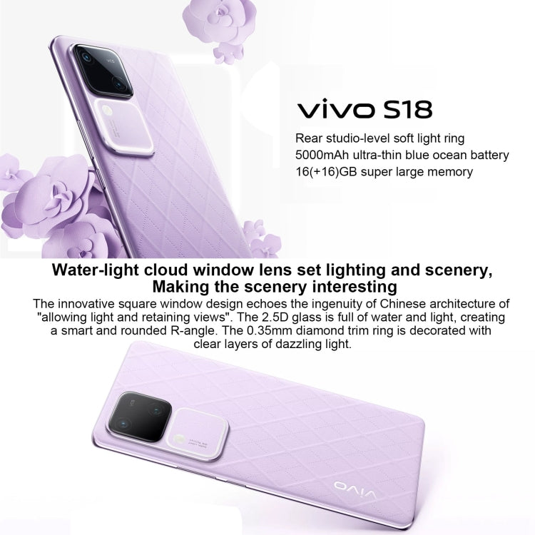 vivo S18, Dual Back Cameras, 12GB+256GB, Face ID Screen Fingerprint Identification, 6.78 inch Android 14.0 OriginOS 4 Snapdragon 7 Gen 3 Octa Core 2.63GHz, OTG, NFC, Network: 5G, Support Google Play (Black) - vivo by vivo | Online Shopping South Africa | PMC Jewellery | Buy Now Pay Later Mobicred