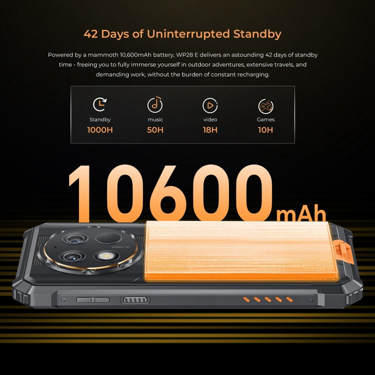 [HK Warehouse] Oukitel WP28 E IP68/IP69K Rugged Phone, 4GB+64GB, 6.52 inch Unisoc T606 Octa-core, NFC, OTG, Network: 4G (Orange) - Other by OUKITEL | Online Shopping South Africa | PMC Jewellery | Buy Now Pay Later Mobicred