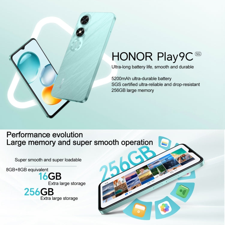 Honor Play9C 5G, 8GB+256GB, Side Fingerprint, 6.56 inch MagicOS 8.0 Dimensity 6100+ Octa Core, Network: 5G, OTG, Not Support Google Play (Black) - Honor by Huawei | Online Shopping South Africa | PMC Jewellery | Buy Now Pay Later Mobicred