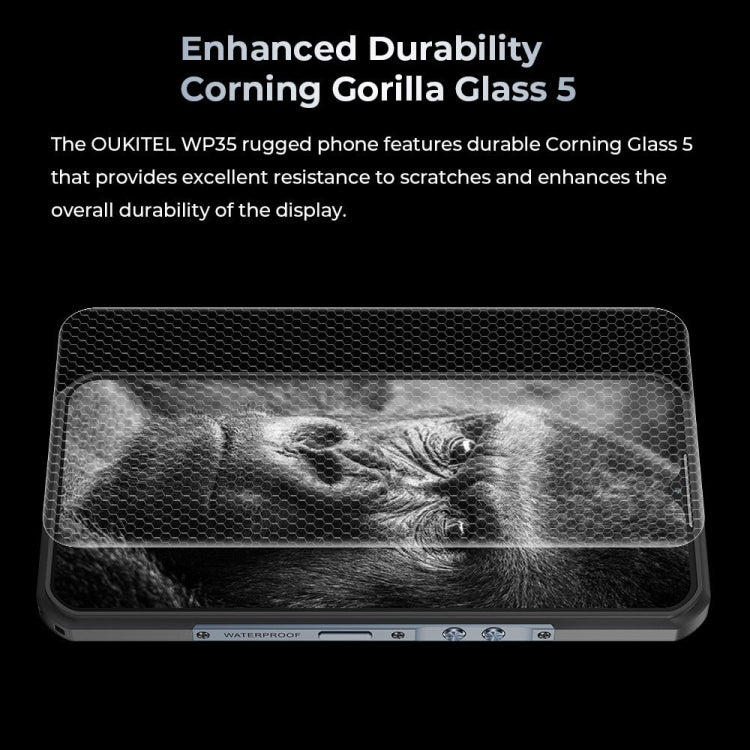[HK Warehouse] Oukitel WP35 5G Rugged Phone, 8GB+256GB, IP68/IP69K Fingerprint Identification, 11000mAh, 6.6 inch MediaTek Dimensity 6100+ Octa Core, NFC, OTG, Network: 5G (Grey) - Other by OUKITEL | Online Shopping South Africa | PMC Jewellery | Buy Now Pay Later Mobicred
