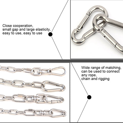 M9 Stainless Steel Carabiner Spring Hook Multi-tool Mountaineering Buckle Lock Camping Hook Rope, Inner Diameter: 8.84mm - Hooks by PMC Jewellery | Online Shopping South Africa | PMC Jewellery