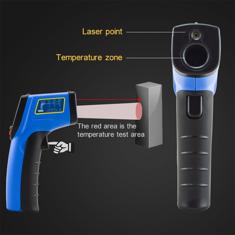 GM333A Portable Digital Laser Point Infrared Thermometer, Temperature Range: -50-400 Celsius Degree - Thermostat & Thermometer by PMC Jewellery | Online Shopping South Africa | PMC Jewellery