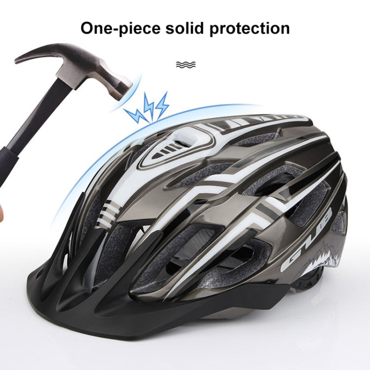 GUB A2 Unisex Bicycle Helmet With Tail Light(Grey White) - Protective Helmet & Masks by GUB | Online Shopping South Africa | PMC Jewellery | Buy Now Pay Later Mobicred