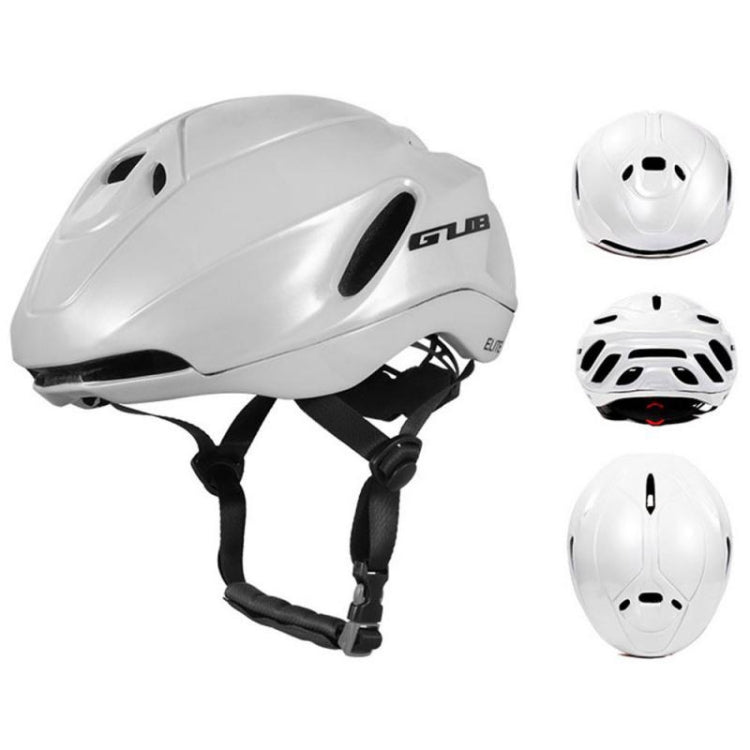 GUB Elite Unisex Adjustable Bicycle Riding Helmet, Size: M(Pearl White) - Protective Helmet & Masks by GUB | Online Shopping South Africa | PMC Jewellery | Buy Now Pay Later Mobicred
