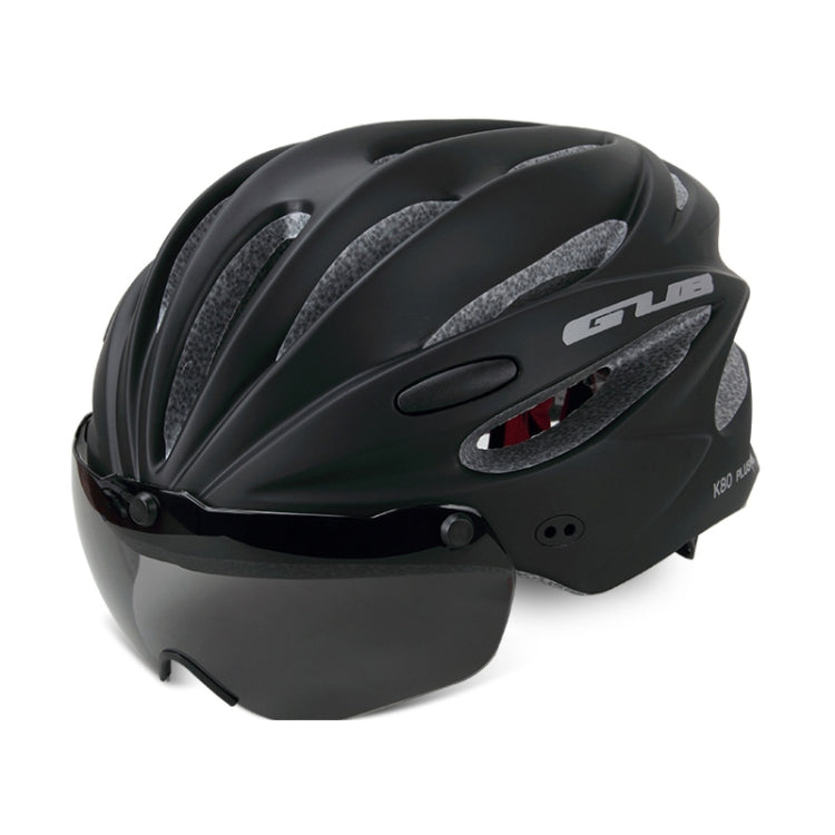 GUB K80 Plus Bike Helmet With Visor And Goggles(Black) - Protective Helmet & Masks by GUB | Online Shopping South Africa | PMC Jewellery | Buy Now Pay Later Mobicred