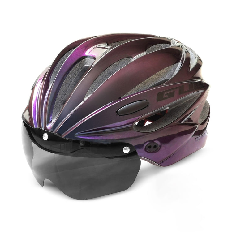 GUB K80 Plus Bike Helmet With Visor And Goggles(Gradient Purple) - Protective Helmet & Masks by GUB | Online Shopping South Africa | PMC Jewellery | Buy Now Pay Later Mobicred