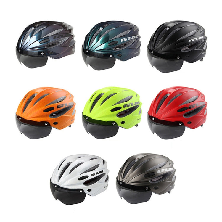 GUB K80 Plus Bike Helmet With Visor And Goggles(Fluorescent Green) - Protective Helmet & Masks by GUB | Online Shopping South Africa | PMC Jewellery | Buy Now Pay Later Mobicred