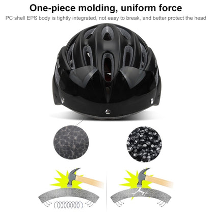 GUB K80 Plus Bike Helmet With Visor And Goggles(Black) - Protective Helmet & Masks by GUB | Online Shopping South Africa | PMC Jewellery | Buy Now Pay Later Mobicred