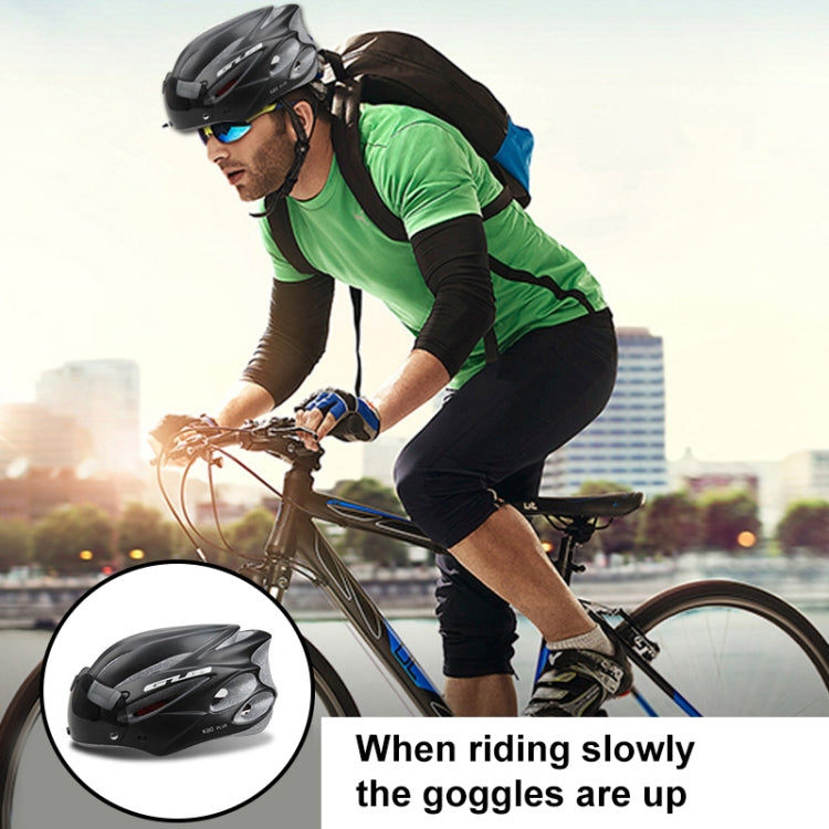 GUB K80 Plus Bike Helmet With Visor And Goggles(Titanium Color) - Protective Helmet & Masks by GUB | Online Shopping South Africa | PMC Jewellery | Buy Now Pay Later Mobicred