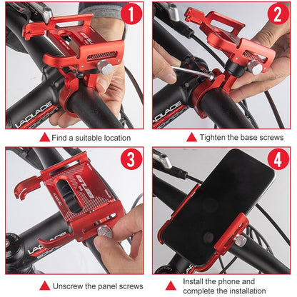 GUB P30 Aluminum Bike Phone Holder(Red) - Holders by GUB | Online Shopping South Africa | PMC Jewellery | Buy Now Pay Later Mobicred
