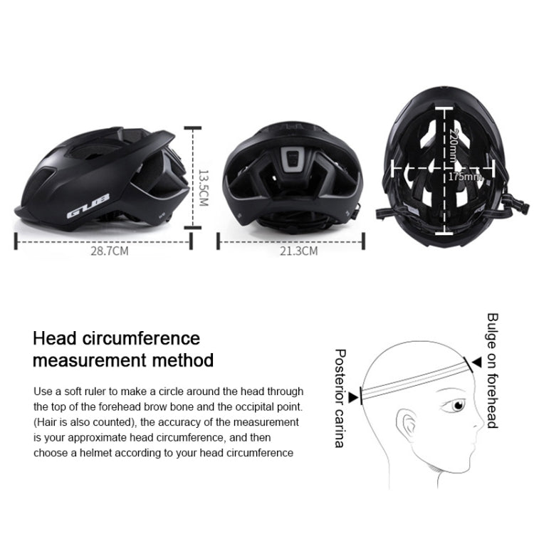 GUB SV10 PC + EPS Breathable Bike Helmet Cycling Helmet With Taillights (Titanium Color) - Protective Helmet & Masks by GUB | Online Shopping South Africa | PMC Jewellery | Buy Now Pay Later Mobicred