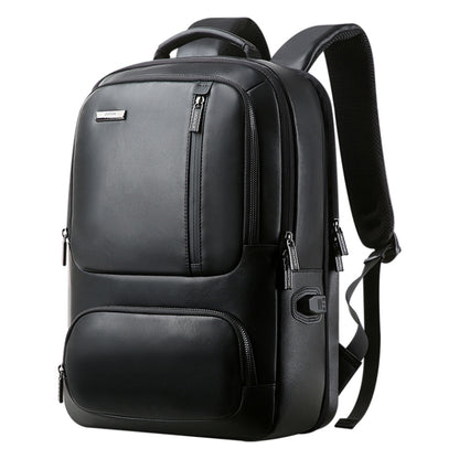 Bopai 851-024011 Top-grain Leather Business Breathable Anti-theft Man Backpack, Size: 28x18x42cm(Black) - Backpack by Bopai | Online Shopping South Africa | PMC Jewellery | Buy Now Pay Later Mobicred