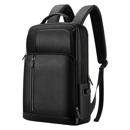 Bopai 851-036611 Large Capacity Top-grain leather Business Breathable Man Backpack, Size: 30x12x43cm(Black) - Backpack by Bopai | Online Shopping South Africa | PMC Jewellery | Buy Now Pay Later Mobicred