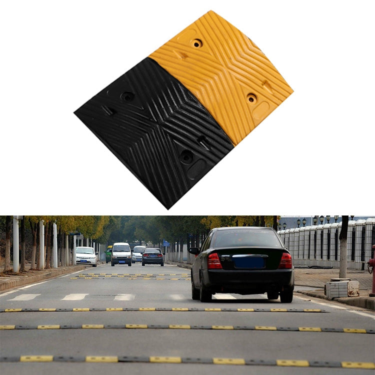 Trapezoidal Two-in-one Herringbone Rubber Speed Bump, Size: 50x35x5cm - Speed Bumps by PMC Jewellery | Online Shopping South Africa | PMC Jewellery