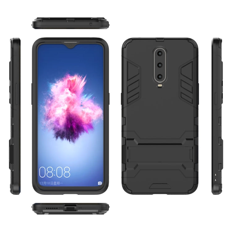 Shockproof PC + TPU  Case for OPPO R17 Pro, with Holder(Black) - OPPO Cases by PMC Jewellery | Online Shopping South Africa | PMC Jewellery