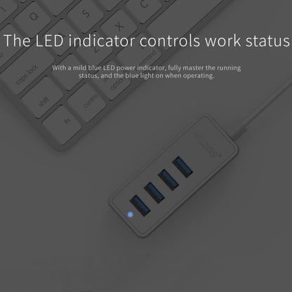 ORICO W5P-U3-100 4-Port USB 3.0 Desktop HUB with 100cm Micro USB Cable Power Supply(Black) - USB 3.0 HUB by ORICO | Online Shopping South Africa | PMC Jewellery | Buy Now Pay Later Mobicred