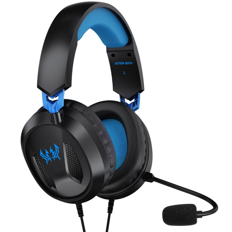 KOTION EACH G3100 Stereo Bass Gaming Headset with Omni-directional Mic,Cable Length: 1.7m(Black+Blue) - Multimedia Headset by KOTION EACH | Online Shopping South Africa | PMC Jewellery | Buy Now Pay Later Mobicred