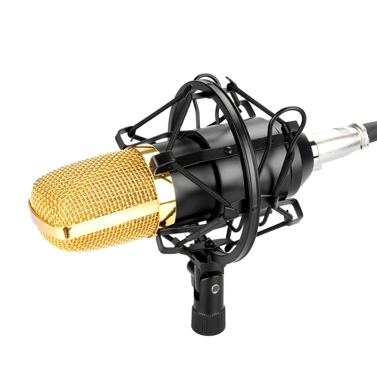 FIFINE F-700 Professional Condenser Sound Recording Microphone with Shock Mount for Studio Radio Broadcasting & Live Boardcast, 3.5mm Earphone Port, Cable Length: 2.5m(Black) - Microphone by PMC Jewellery | Online Shopping South Africa | PMC Jewellery | Buy Now Pay Later Mobicred