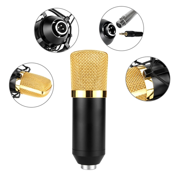 FIFINE F-700 Professional Condenser Sound Recording Microphone with Shock Mount for Studio Radio Broadcasting & Live Boardcast, 3.5mm Earphone Port, Cable Length: 2.5m(Black) - Microphone by PMC Jewellery | Online Shopping South Africa | PMC Jewellery | Buy Now Pay Later Mobicred