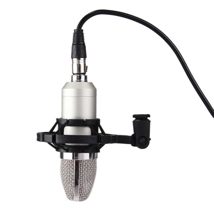 FIFINE F-700 Professional Condenser Sound Recording Microphone with Shock Mount for Studio Radio Broadcasting & Live Boardcast, 3.5mm Earphone Port, Cable Length: 2.5m(Silver) - Microphone by PMC Jewellery | Online Shopping South Africa | PMC Jewellery | Buy Now Pay Later Mobicred