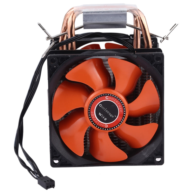 CoolAge AMD CPU Heatsink Hydraulic Bearing Cooling Fan Double Cooling Fan 3 Pin for Intel LGA775 115X AM2 AM3 AM4 FM1 FM2 1366 - Fan Cooling by PMC Jewellery | Online Shopping South Africa | PMC Jewellery | Buy Now Pay Later Mobicred