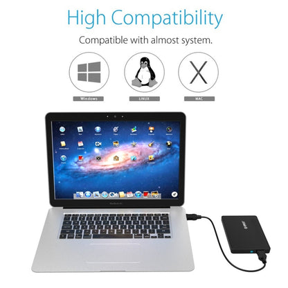 ORICO 2588US3 USB3.0 External Hard Disk Box Storage Case for 2.5 inch SATA HDD / SSD 9.5mm Laptop PC(Black) - HDD Enclosure by ORICO | Online Shopping South Africa | PMC Jewellery | Buy Now Pay Later Mobicred