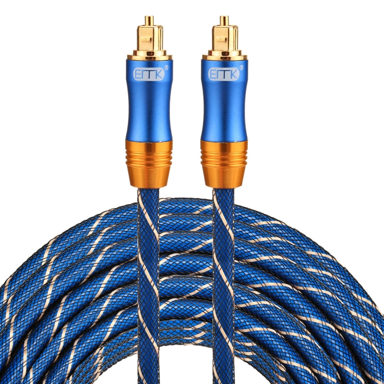 EMK LSYJ-A 15m OD6.0mm Gold Plated Metal Head Toslink Male to Male Digital Optical Audio Cable - Audio Optical Cables by EMK | Online Shopping South Africa | PMC Jewellery | Buy Now Pay Later Mobicred