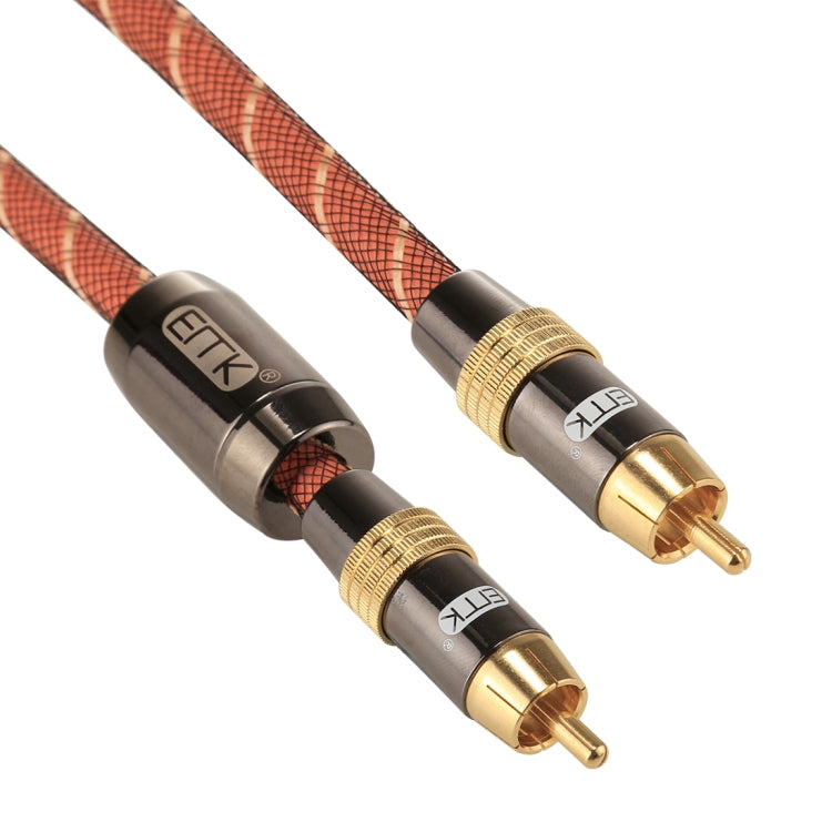 EMK TZ/A 1m OD8.0mm Gold Plated Metal Head RCA to RCA Plug Digital Coaxial Interconnect Cable Audio / Video RCA Cable - RCA Cable by EMK | Online Shopping South Africa | PMC Jewellery | Buy Now Pay Later Mobicred