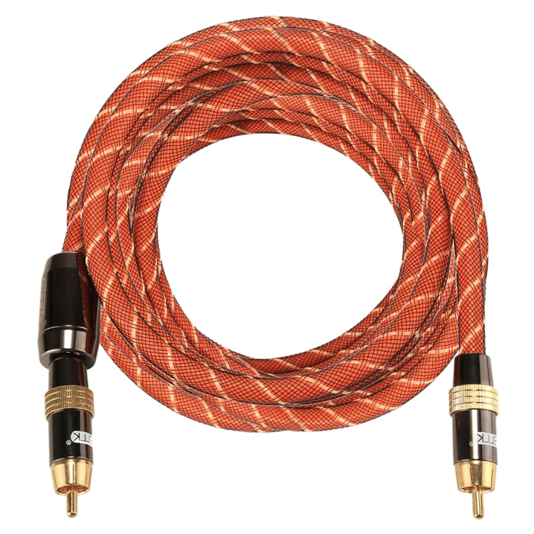 EMK TZ/A 5m OD8.0mm Gold Plated Metal Head RCA to RCA Plug Digital Coaxial Interconnect Cable Audio / Video RCA Cable - RCA Cable by EMK | Online Shopping South Africa | PMC Jewellery | Buy Now Pay Later Mobicred