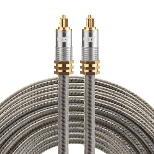 EMK YL-A 15m OD8.0mm Gold Plated Metal Head Toslink Male to Male Digital Optical Audio Cable - Audio Optical Cables by EMK | Online Shopping South Africa | PMC Jewellery | Buy Now Pay Later Mobicred