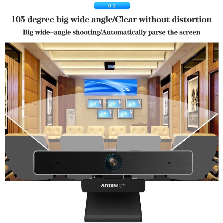 aoni C90 1080P HD Business Smart Computer Camera with Microphone - HD Camera by PMC Jewellery | Online Shopping South Africa | PMC Jewellery | Buy Now Pay Later Mobicred