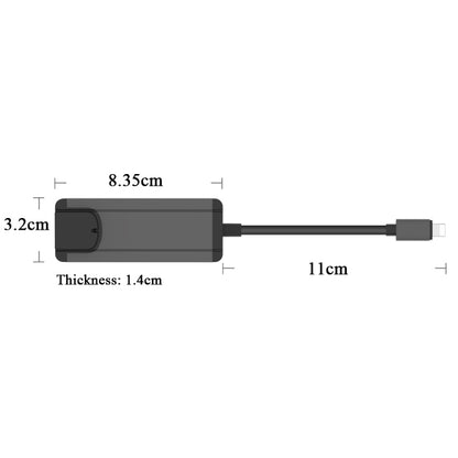 Onten 75002 8PIN to RJ45 Hub USB 2.0 Adapter(Dark Green) - USB 2.0 HUB by Onten | Online Shopping South Africa | PMC Jewellery | Buy Now Pay Later Mobicred