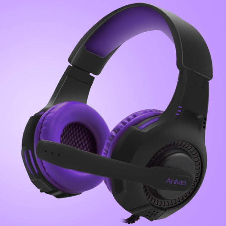 SADES AH-68 3.5mm Plug Wire-controlled E-sports Gaming Headset with Retractable Microphone, Cable Length: 2m(Black purple) - Multimedia Headset by SADES | Online Shopping South Africa | PMC Jewellery | Buy Now Pay Later Mobicred