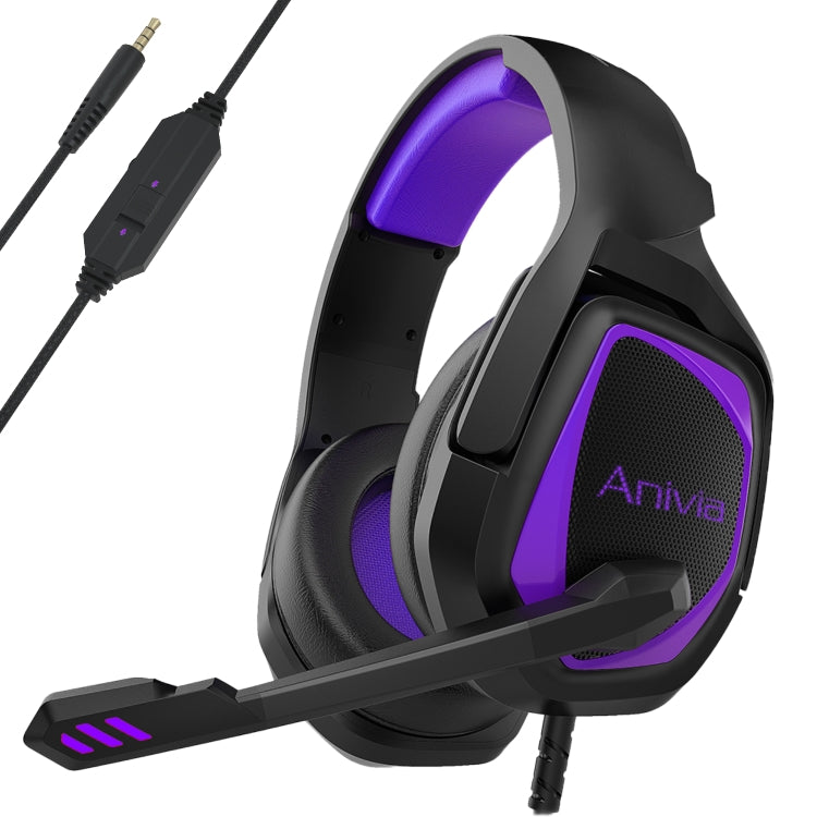 SADES MH602 3.5mm Plug Wire-controlled E-sports Gaming Headset with Retractable Microphone, Cable Length: 2.2m(Black purple) - Multimedia Headset by SADES | Online Shopping South Africa | PMC Jewellery | Buy Now Pay Later Mobicred