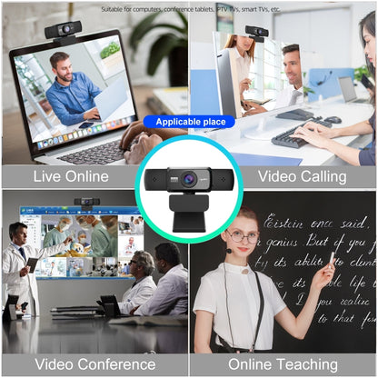 HXSJ S5 1080P Adjustable HD Video Webcam PC Camera with Microphone(Black) - HD Camera by HXSJ | Online Shopping South Africa | PMC Jewellery | Buy Now Pay Later Mobicred