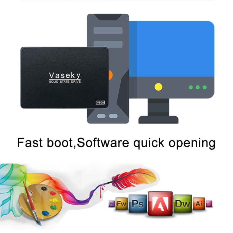 Vaseky V800 64GB 2.5 inch SATA3 6GB/s Ultra-Slim 7mm Solid State Drive SSD Hard Disk Drive for Desktop, Notebook - Solid State Drives by Vaseky | Online Shopping South Africa | PMC Jewellery | Buy Now Pay Later Mobicred