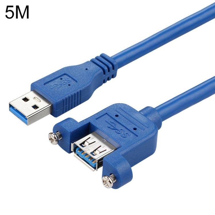 USB 3.0 Male to Female Extension Cable with Screw Nut, Cable Length: 5m - USB 3.0 by PMC Jewellery | Online Shopping South Africa | PMC Jewellery | Buy Now Pay Later Mobicred