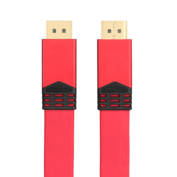 4K 60Hz DisplayPort 1.2 Male to DisplayPort 1.2 Male Aluminum Shell Flat Adapter Cable, Cable Length: 2m (Red) -  by PMC Jewellery | Online Shopping South Africa | PMC Jewellery | Buy Now Pay Later Mobicred