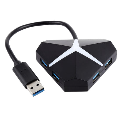 5Gbps Super Speed 4 Ports USB 3.0 HUB Adapter, Cable Length: about 20cm(Black) - USB 3.0 HUB by PMC Jewellery | Online Shopping South Africa | PMC Jewellery | Buy Now Pay Later Mobicred