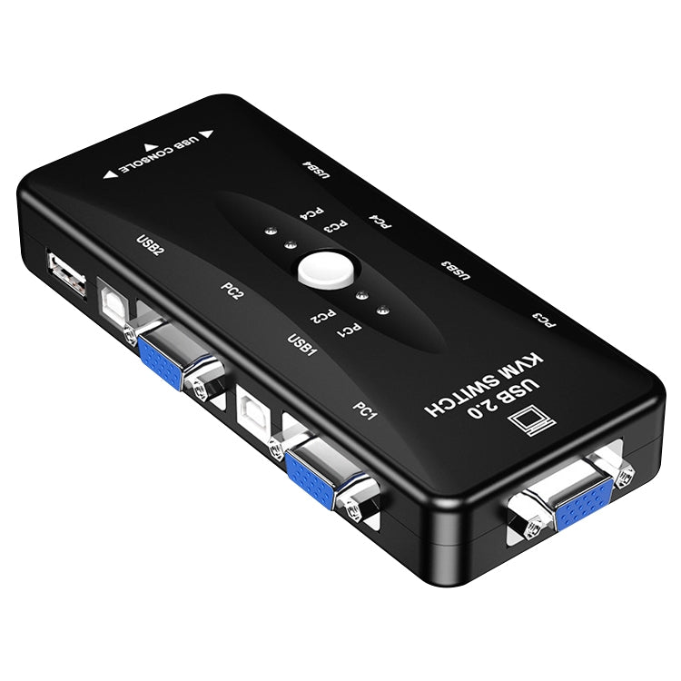 KSW-401V 4 VGA + 3 USB Ports to VGA KVM Switch Box with Control Button for Monitor, Keyboard, Mouse, Set-top box - VGA Splitters by PMC Jewellery | Online Shopping South Africa | PMC Jewellery | Buy Now Pay Later Mobicred