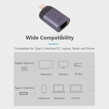 USB-C / Type-C Male to 100M RJ45 Female Adapter - Cable & Adapters by PMC Jewellery | Online Shopping South Africa | PMC Jewellery | Buy Now Pay Later Mobicred