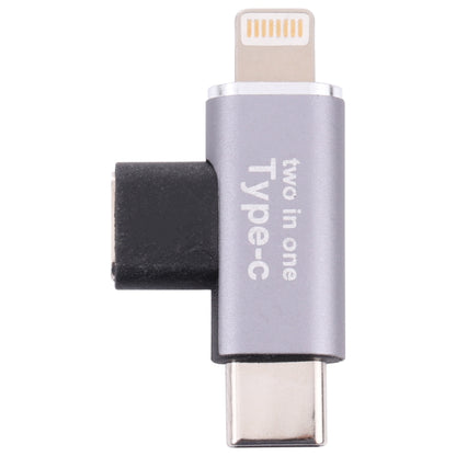 USB-C / Type-C Female to 8 Pin Male + USB-C / Type-C Male Converter - Converter & Adapter by PMC Jewellery | Online Shopping South Africa | PMC Jewellery | Buy Now Pay Later Mobicred