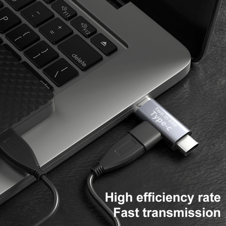 USB-C / Type-C Female to 8 Pin Male + USB-C / Type-C Male Converter - Converter & Adapter by PMC Jewellery | Online Shopping South Africa | PMC Jewellery | Buy Now Pay Later Mobicred