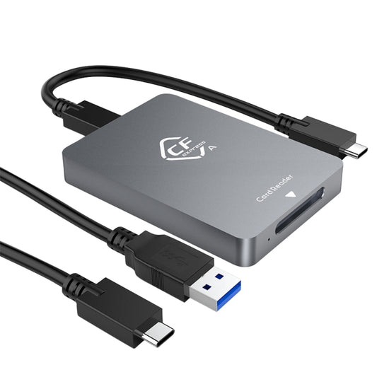 Rocketek CR325 USB3.1 Gen2 CFexpress Type B Card Reader (Silver Grey) -  by ROCKETEK | Online Shopping South Africa | PMC Jewellery | Buy Now Pay Later Mobicred