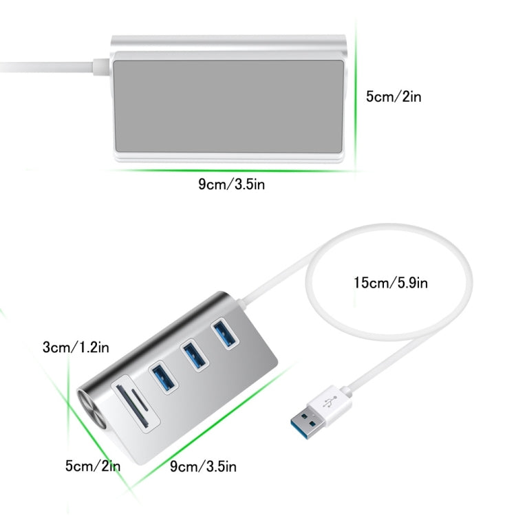 Rocketek HC422 USB3.0 x 3 + SD / TF Card Reader HUB Adapter - USB 3.0 HUB by ROCKETEK | Online Shopping South Africa | PMC Jewellery | Buy Now Pay Later Mobicred